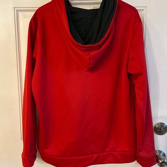 Running Man Elf Run Ladies XXL Red Zip Up Hoodie - Picture 4 of 5